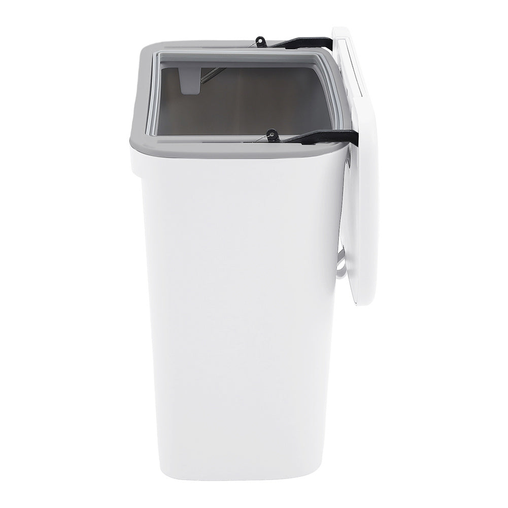White Kitchen Hanging Flip Lid Trash Can