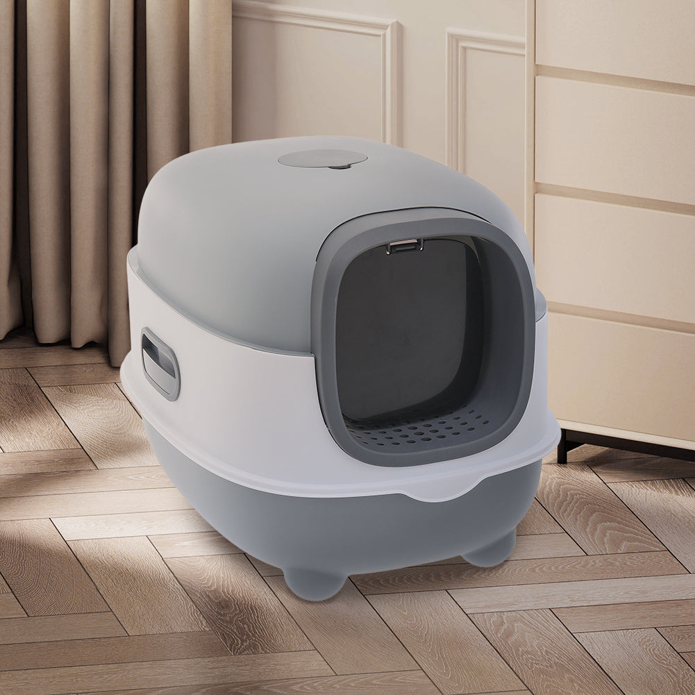 Large Hooded Cat Toilet Litter Box with UV Sterilization