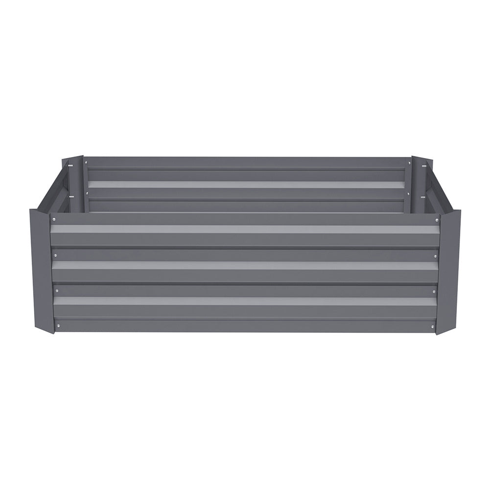 Grey 100cm W Galvanized Steel Raised Garden Bed Planter Box