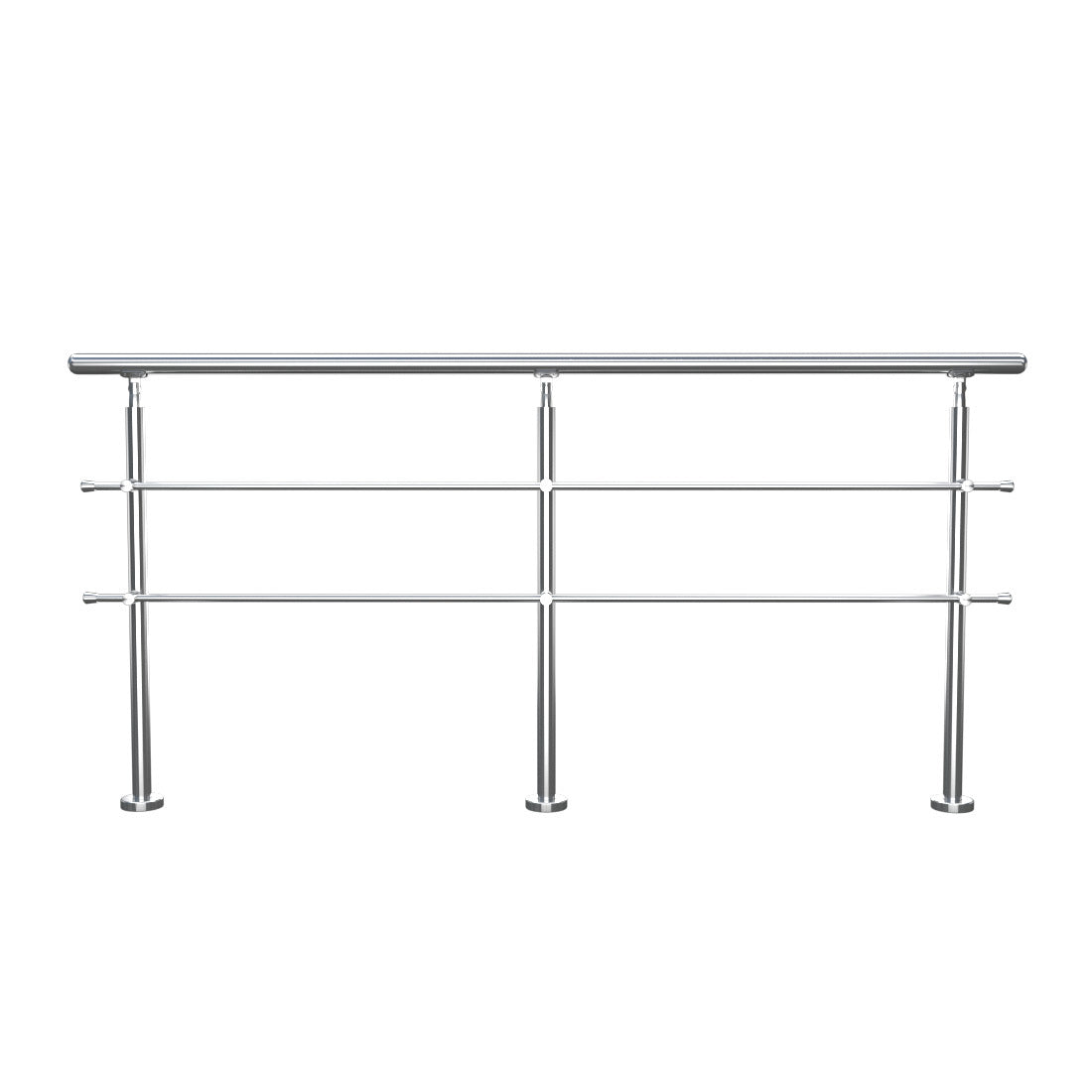 240CM Handrail Stainless Steel Balustrade, With 2 Crossbars