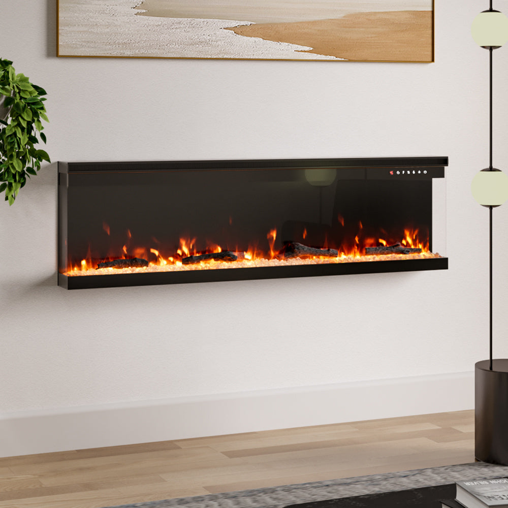 60 Inch Electric Fireplace 9 Flame Colors with Remote Control