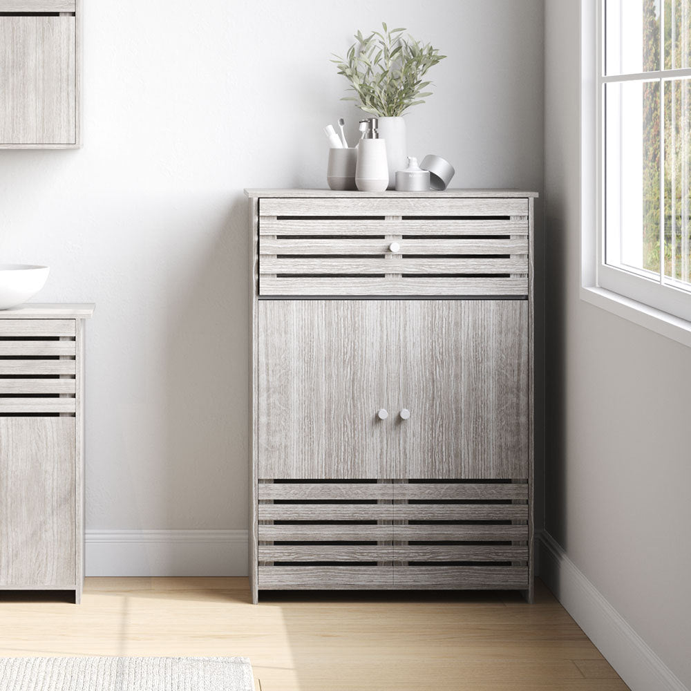 Modern Wooden Freestanding Double Door Bathroom Cabinet