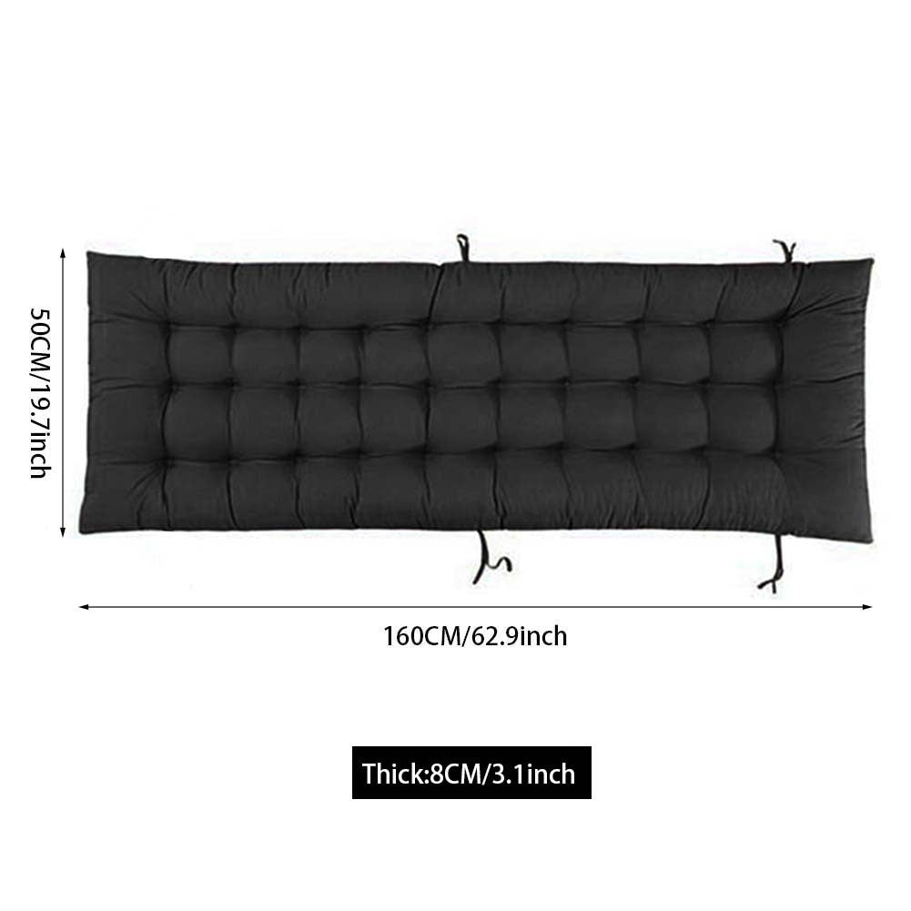 Sun Lounger Cushion Pad Garden In/Outdoor Recliner Chair Seat Pads,Black