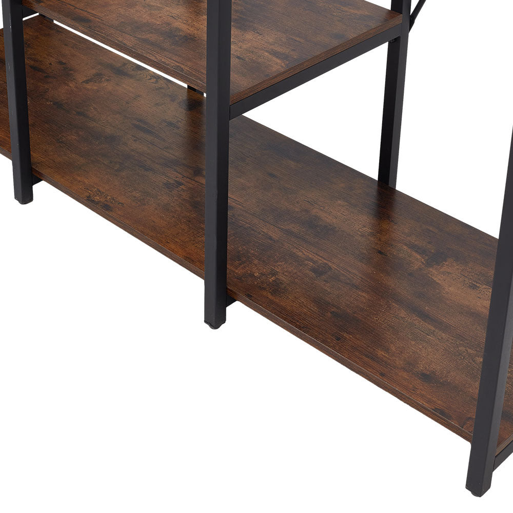 Large Freestanding Clothing Rack with Storage Shelves