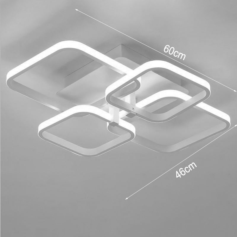 Square LED Ceiling Light Cool White Light 4 Head