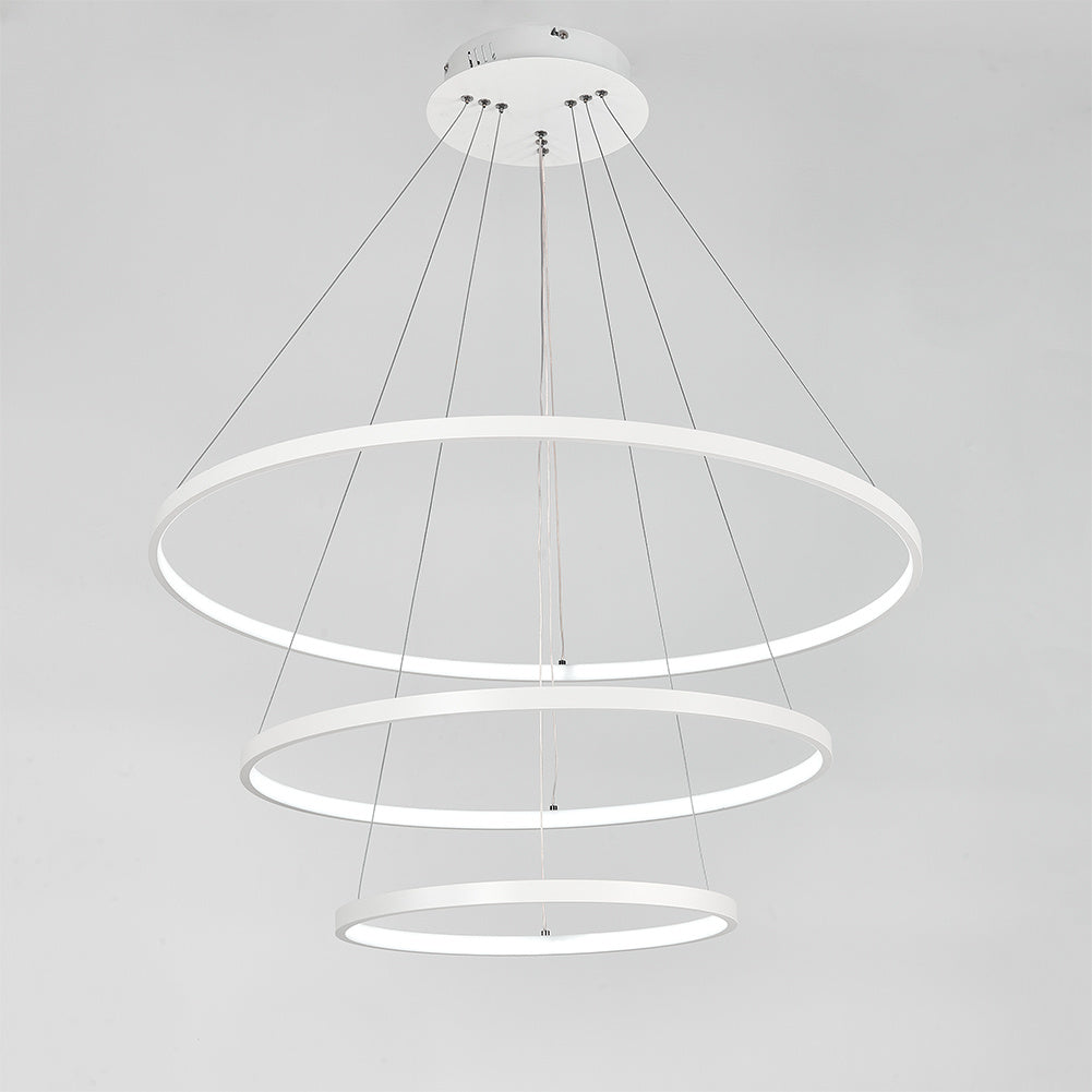 Modern 3 Circle Shape LED Ceiling Light , 20+40+60CM Cool White