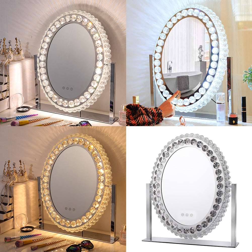 Crystal Dressing Makeup Mirror with Dimmable Led Light