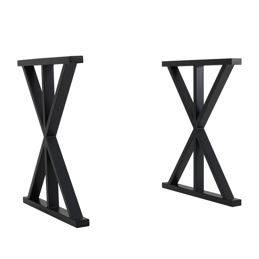 2pcs Black Metal Table Legs Industrial Table Legs