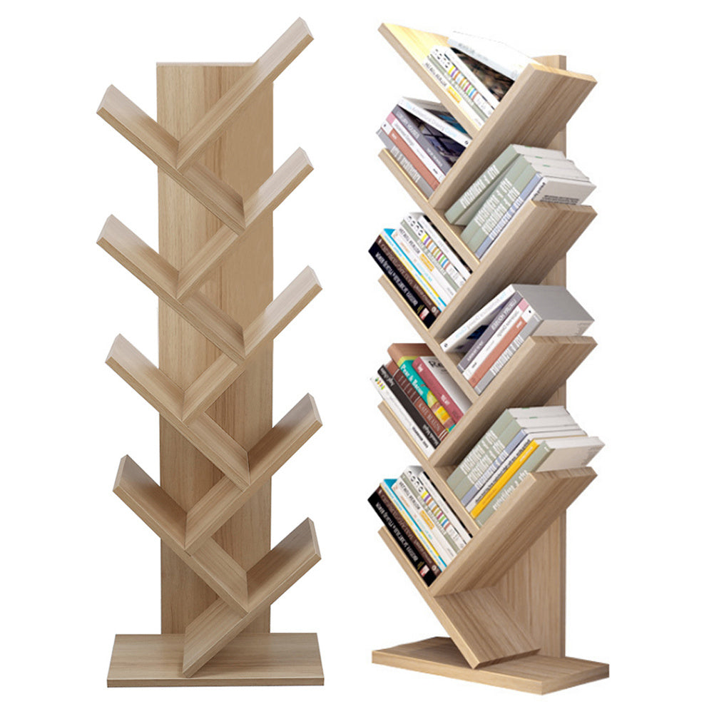 9 Layer Tree Shape Bookshelf Desktop Organizer, Natural