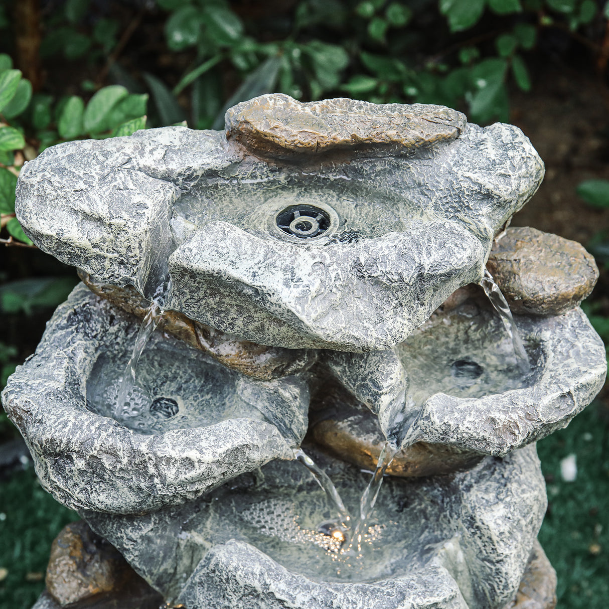 Natural Slate LED Electric Powered Fountain Waterfall