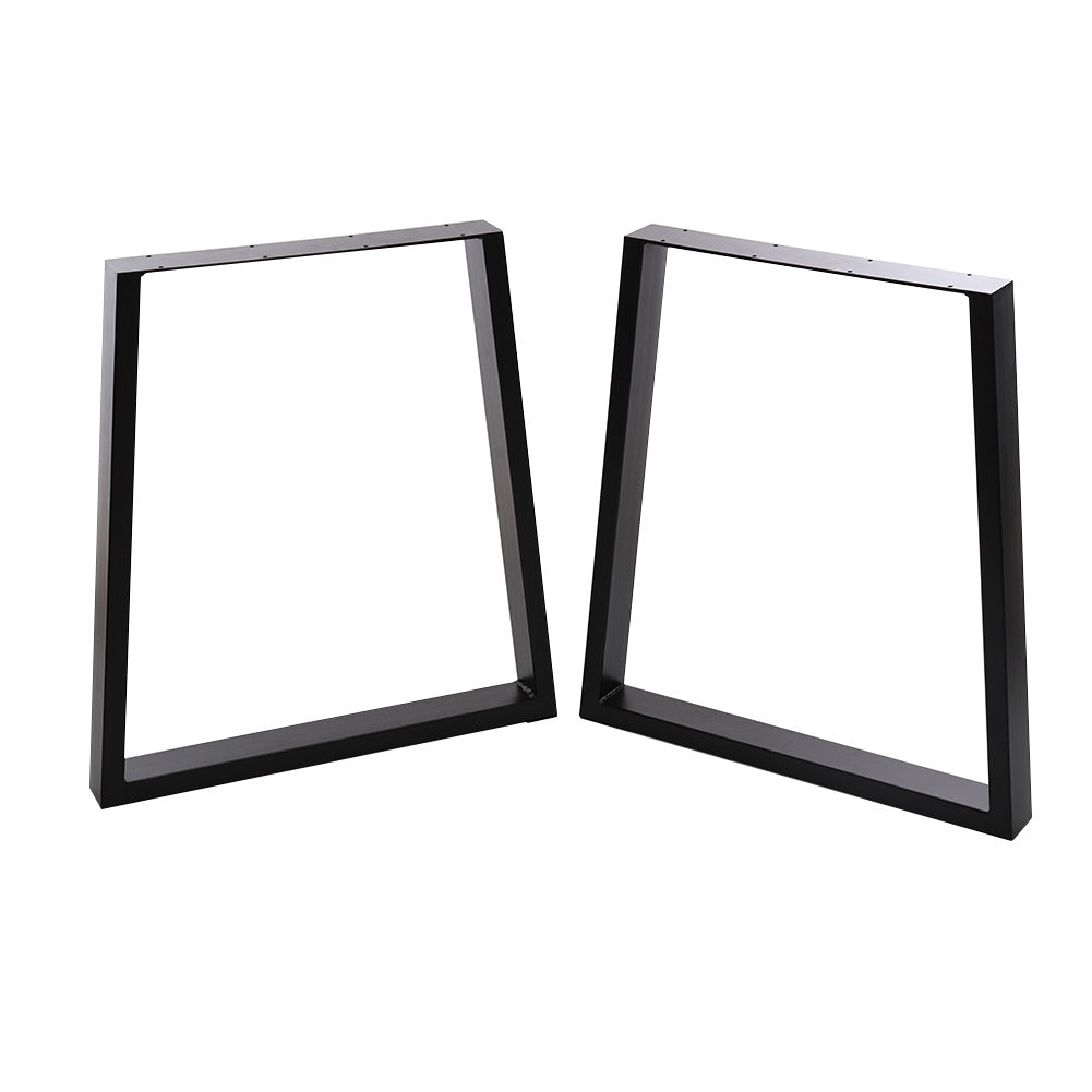 Set of 2 Metal Table Bench Legs Frames Trapezium Steel Base Stands, 81x71CM