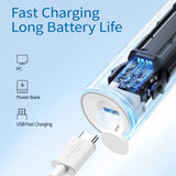 Sonic Electric Toothbrush 4 Heads USB Rechargeable White Cleaner with 4 Brush Heads