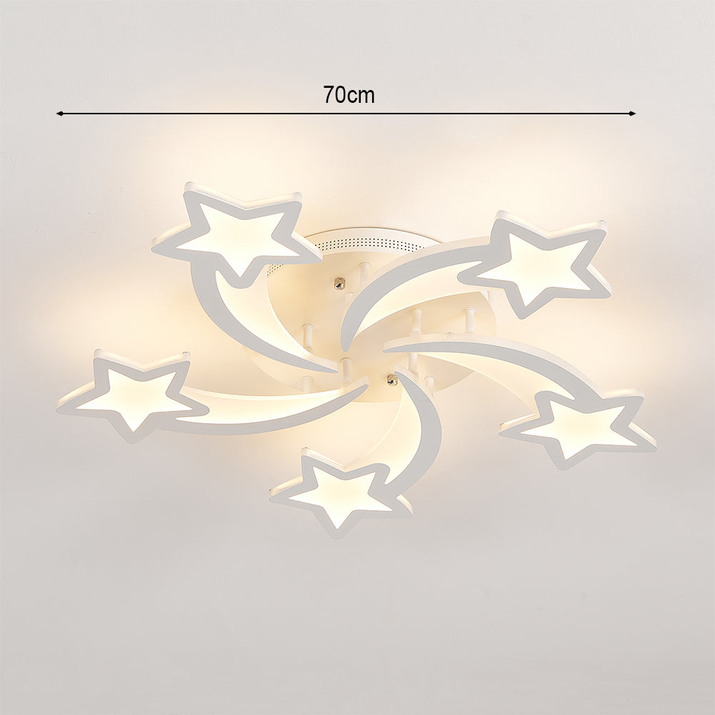 Modern Star LED Ceiling Light 5 Head Dimmable