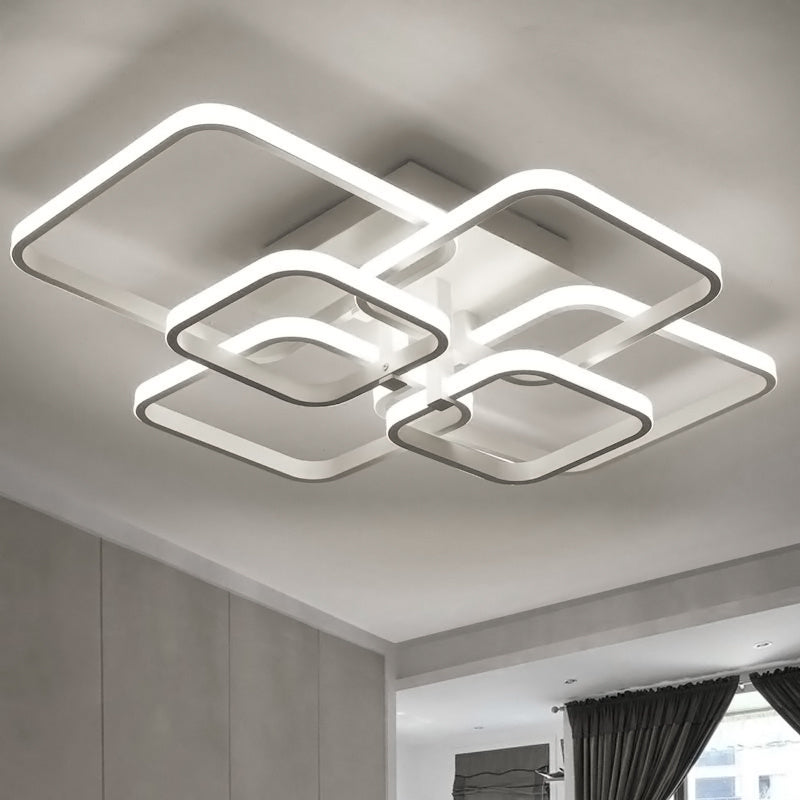 Square LED Ceiling Light Cool White Light, 6 Head