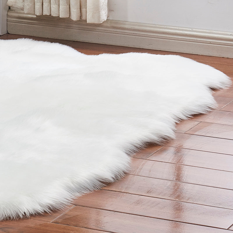 Soft Fluffy Fur Sheepskin Rug, White 180x110CM