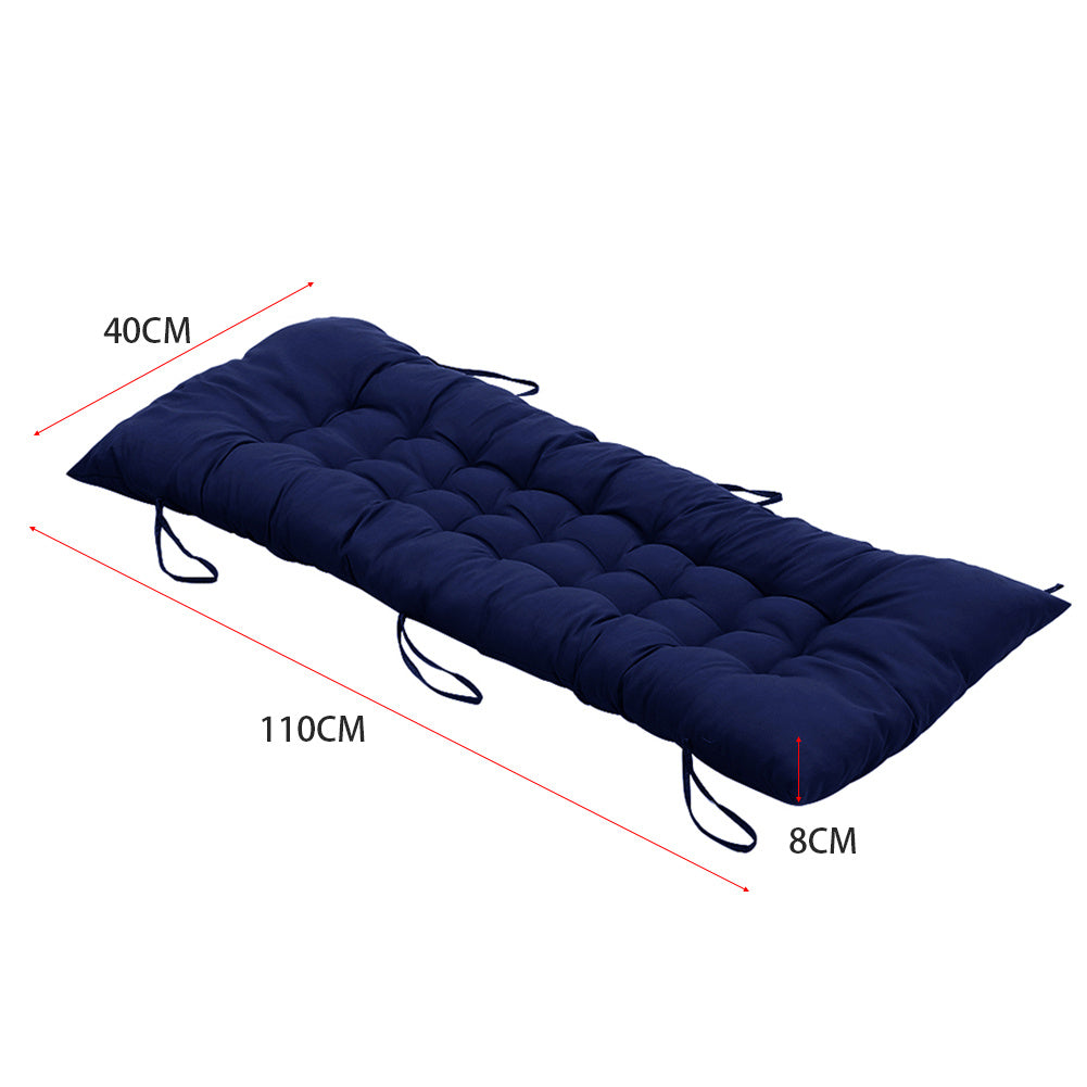 110cm Thick Soft Comfortable Chaise Lounge Chair Cushion, Blue
