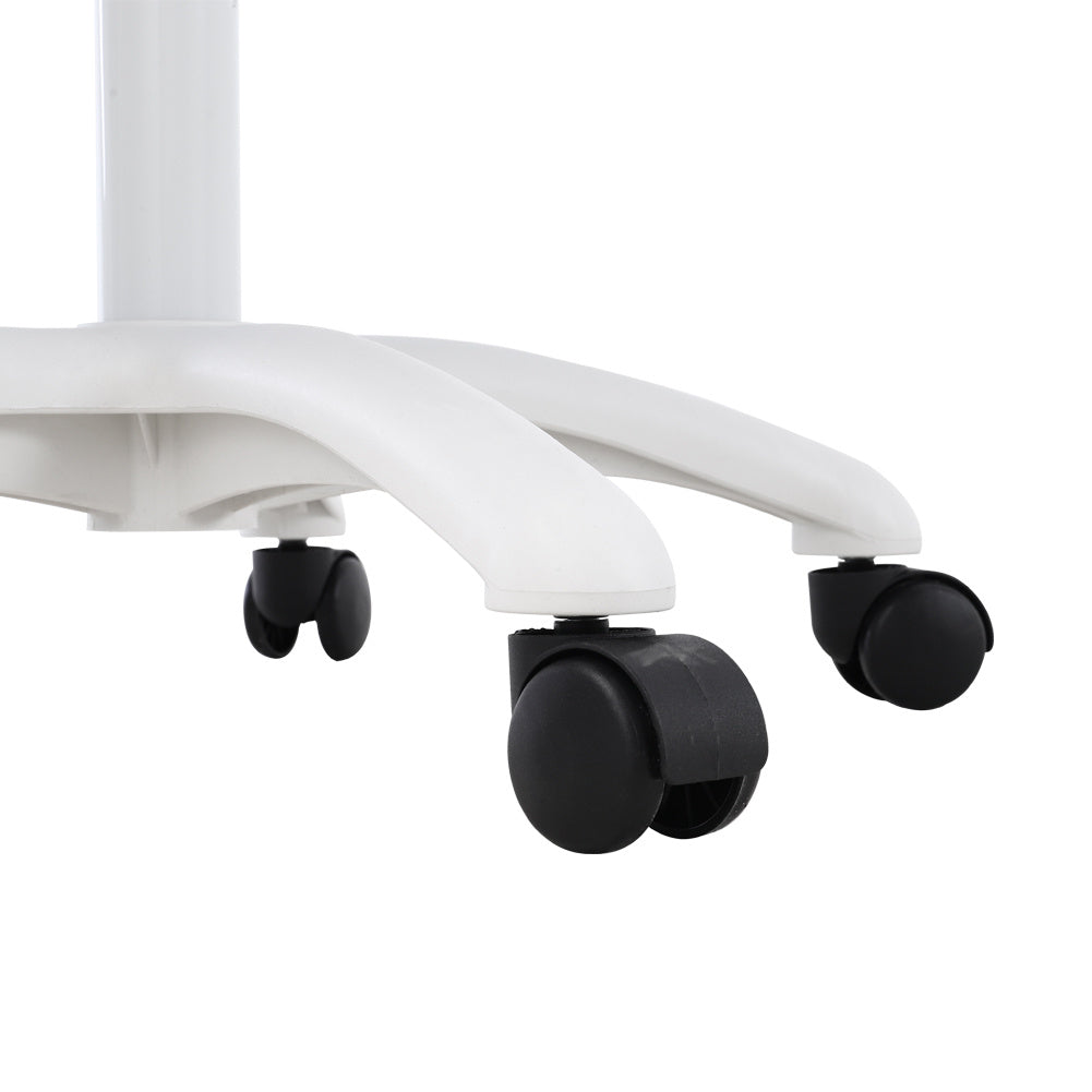 Mesh Office Chair Ergonomic Design with White Flip up Armrests, Grey