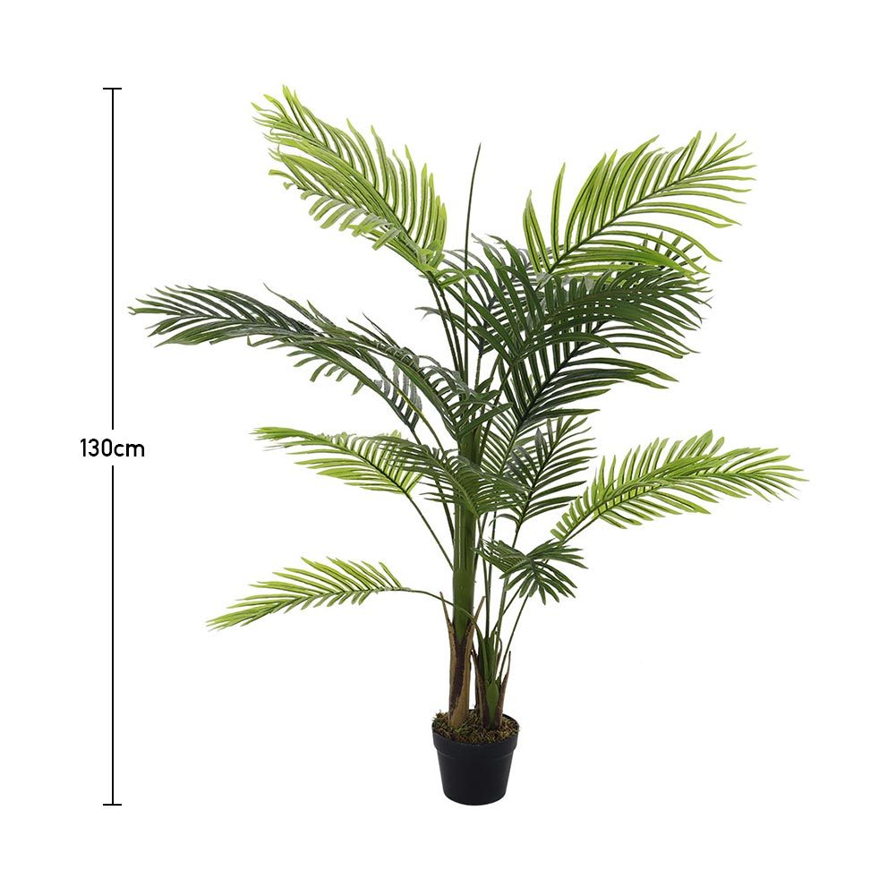 Outdoor Realistic Artificial Palm Tree Plant in Pot, 1.3M