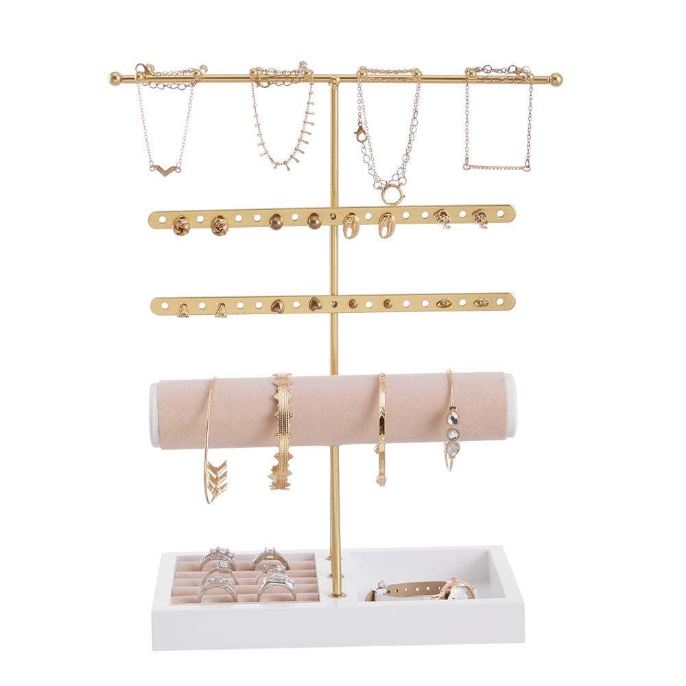 Golden 4 Tier Jewelry Display Stand
