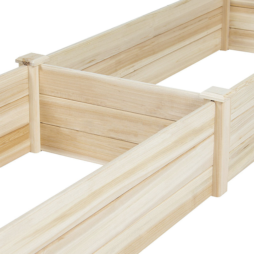 Garden Rectangular Wood Bed Flower Vegetable Plant Seeds Bed