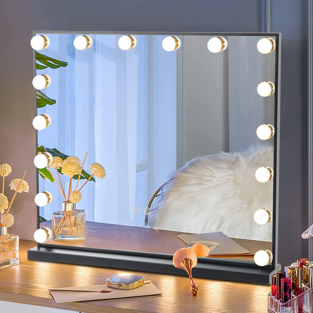 Black 62cm Rectangle LED Makeup Vanity Mirror