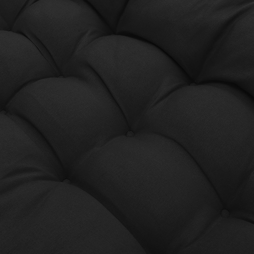125cm Thick Soft Comfortable Chaise Lounge Chair Cushion, Black