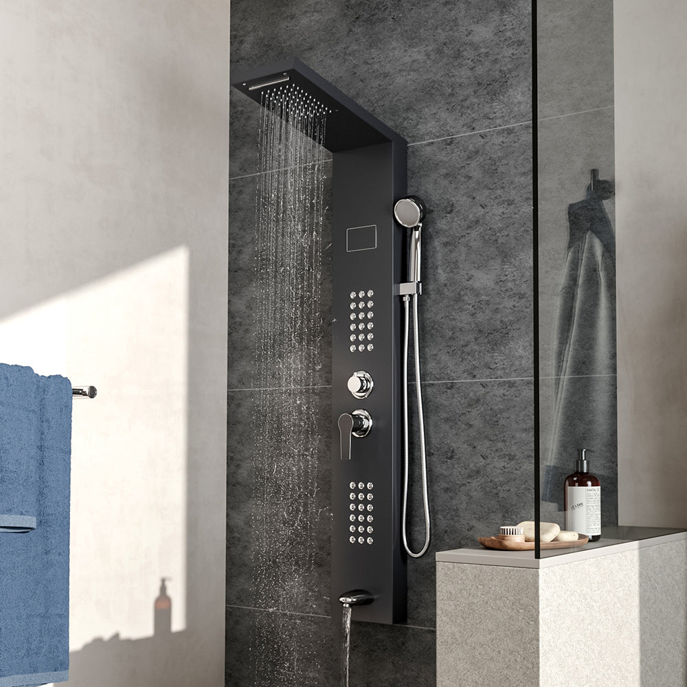 Thermostatic Mixer Shower Panel with LED Temperature Display