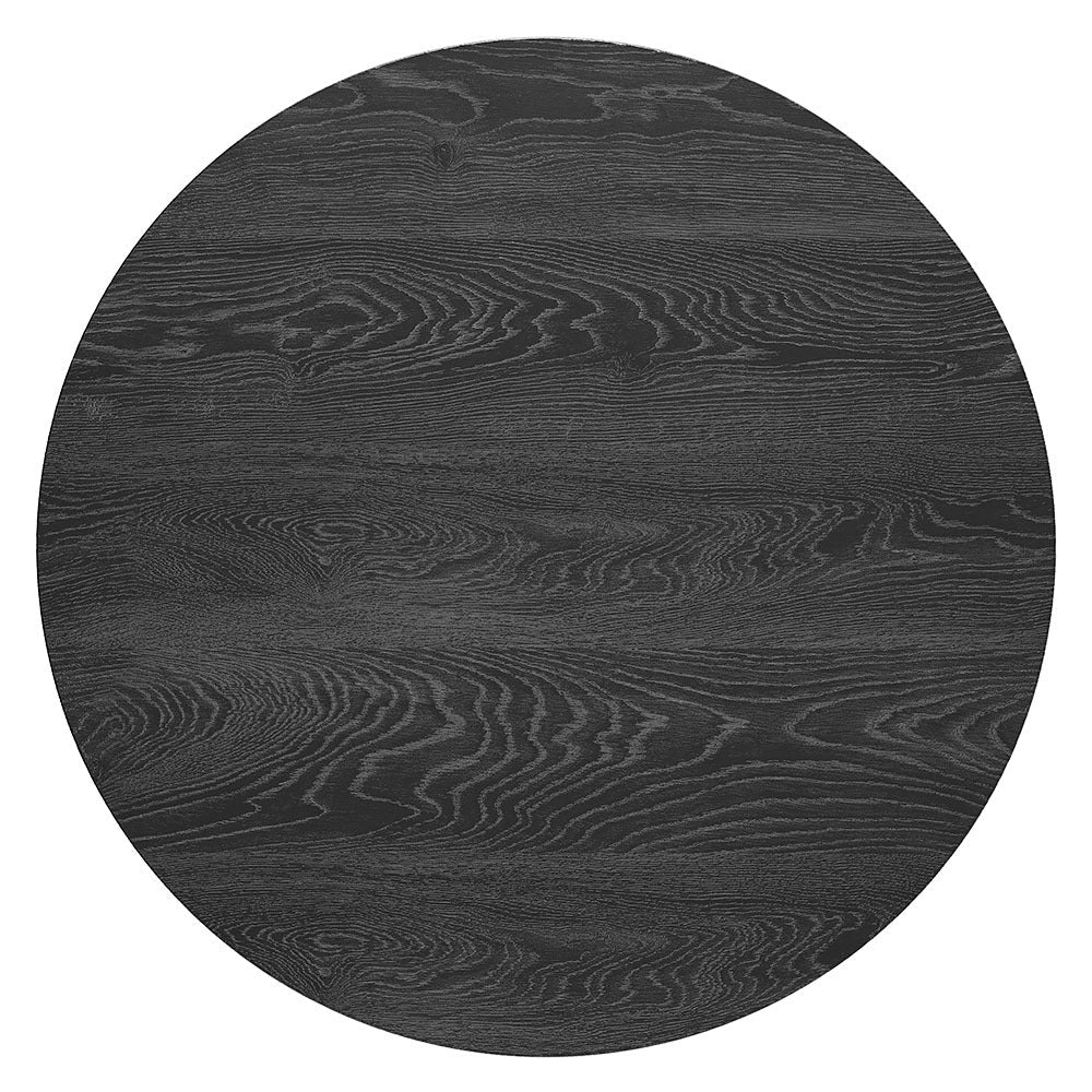 Black Small Round Coffee Table with 2 Tier