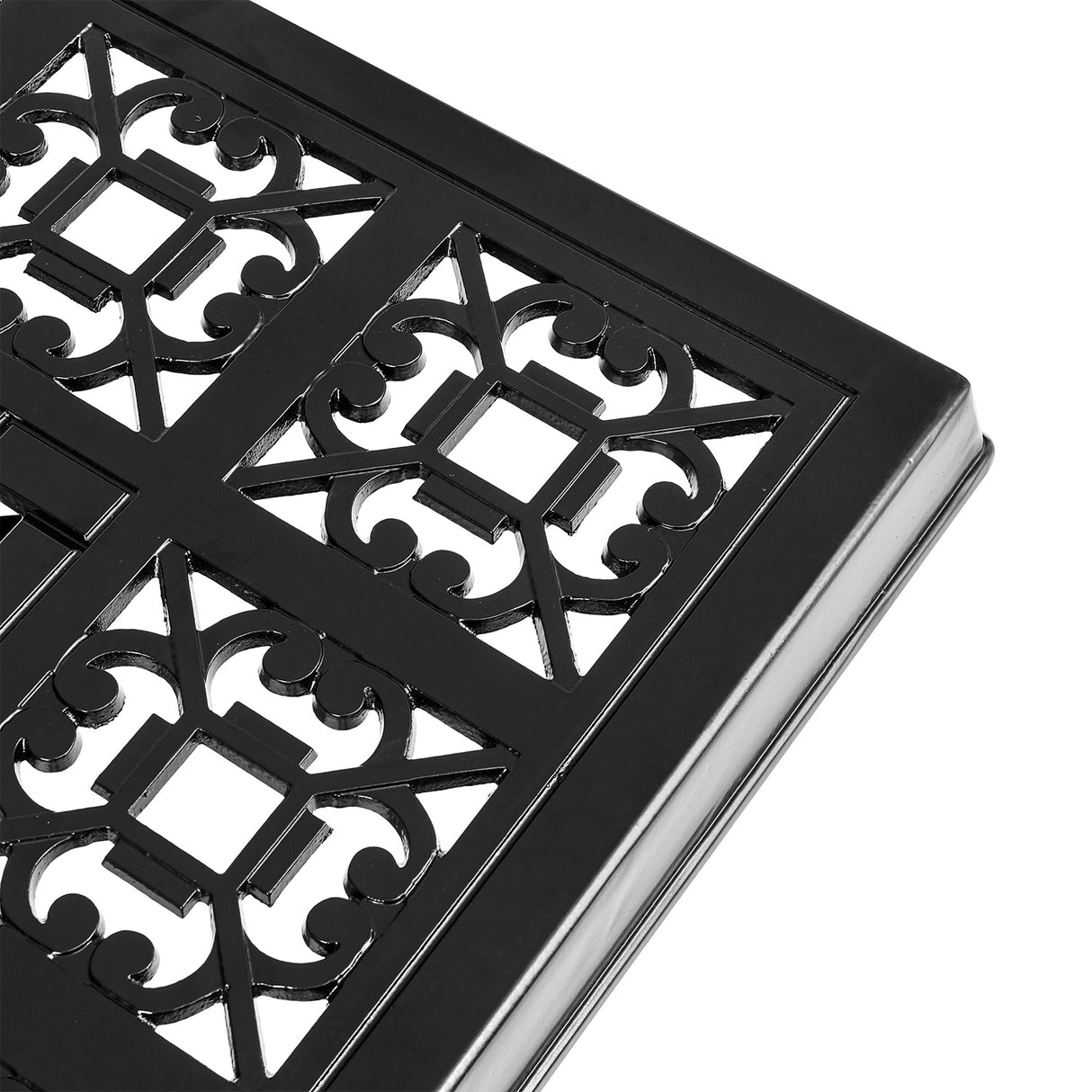 Set of 3 Cast Aluminum Square Outdoor Dining Set