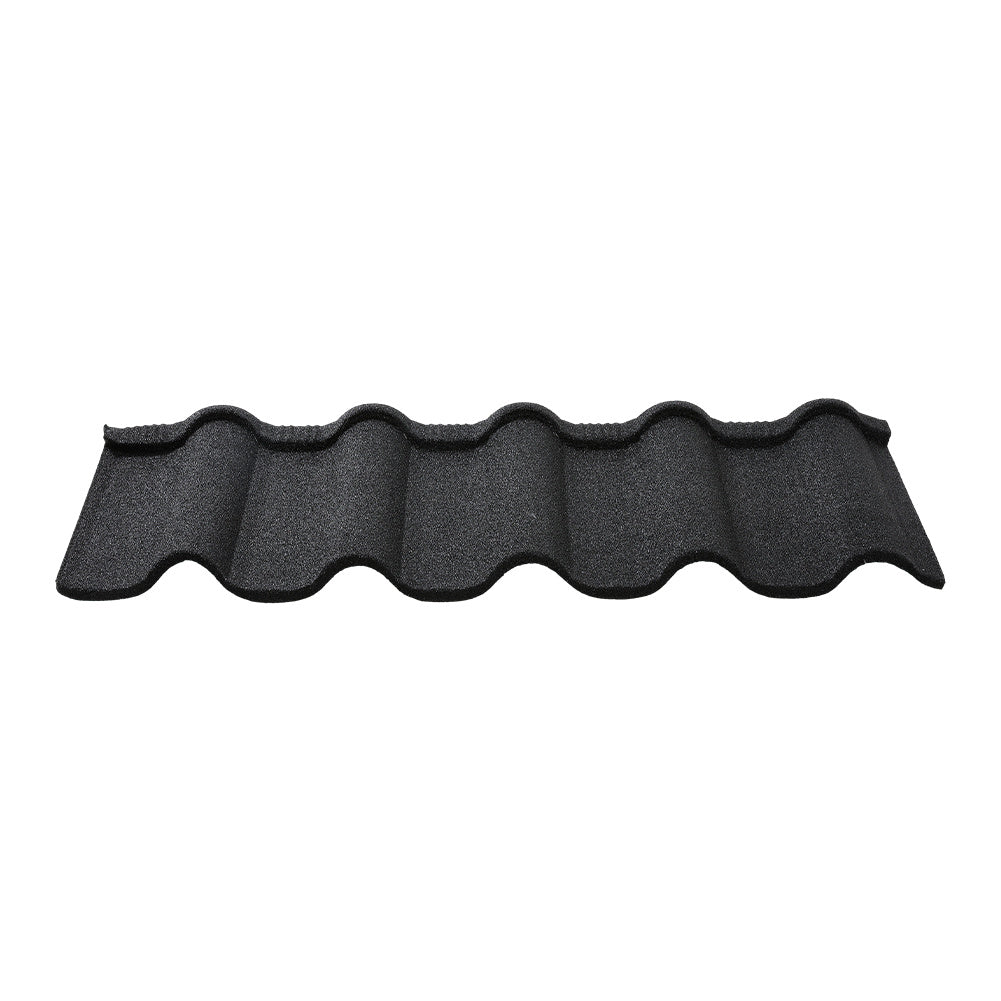 Black Golan Tiles Stone Coated Metal Roofing 5pcs