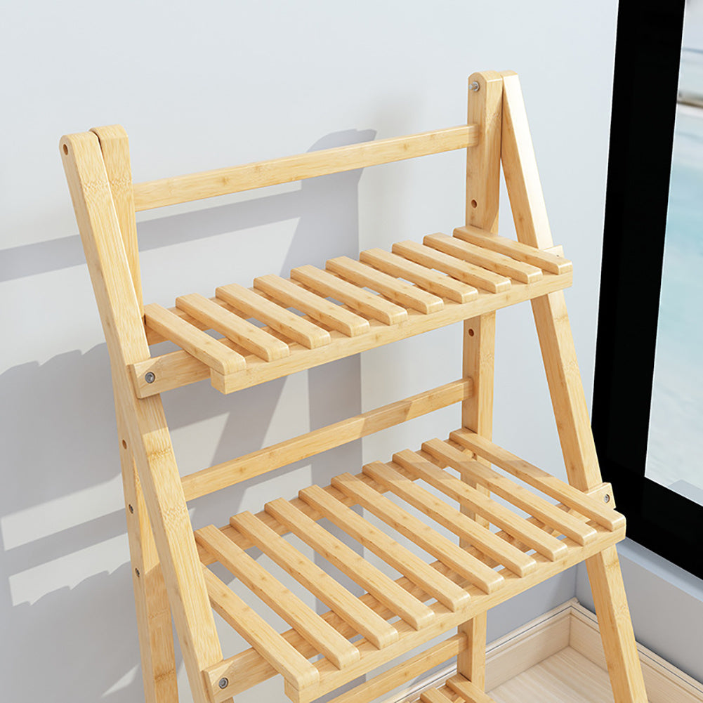 3 Tier Ladder Foldable Plant Pot Stand, Wood