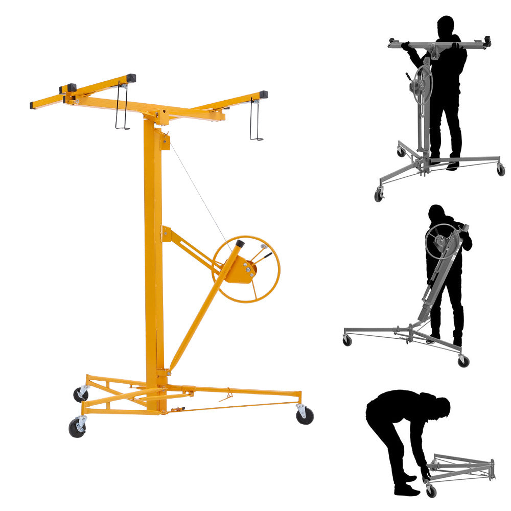 16FT Rolling Drywall Lifter Panel Hoist Jack Tool