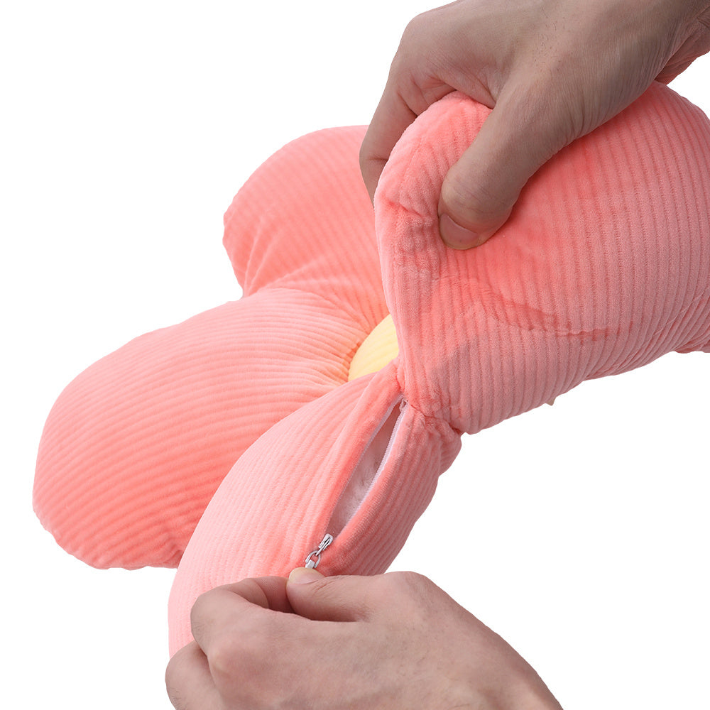 Pink Daisy Shaped Seat Cushion Flower Throw Pillow