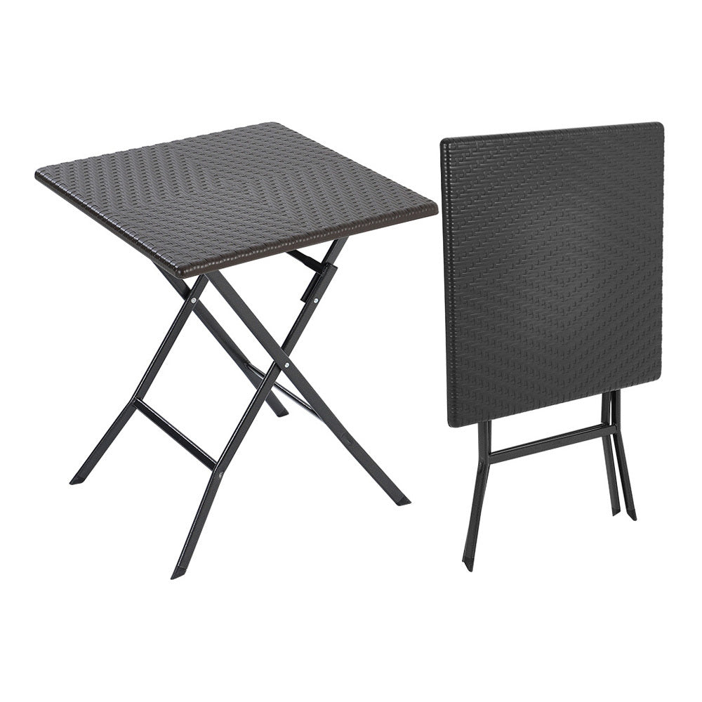 Black Square Folding Outdoor Bistro Table