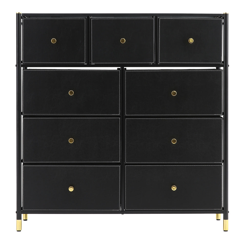 Black 9 Drawer Plastic Storage Cabinet