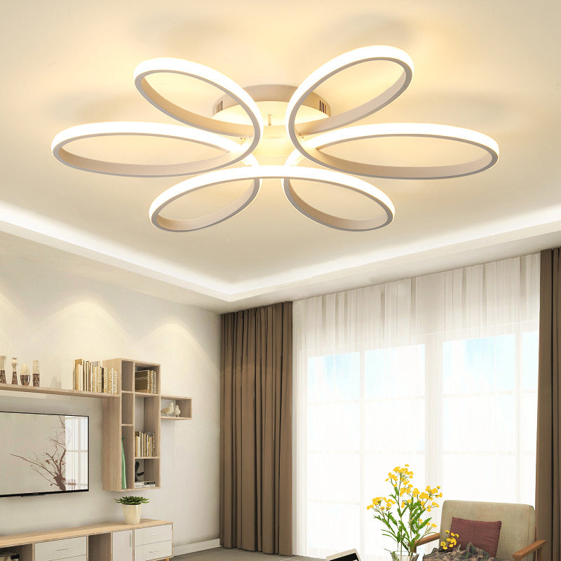 LED Dimmable Ceiling Light Floral Pendant With Remote, 74CM