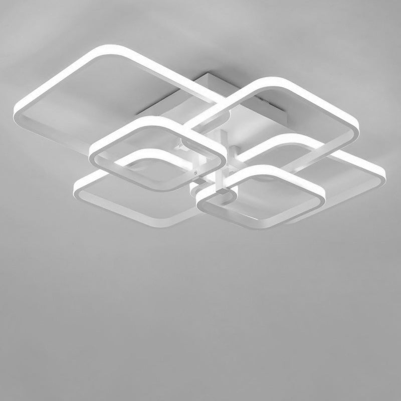 Square LED Ceiling Light Cool White Light, 6 Head
