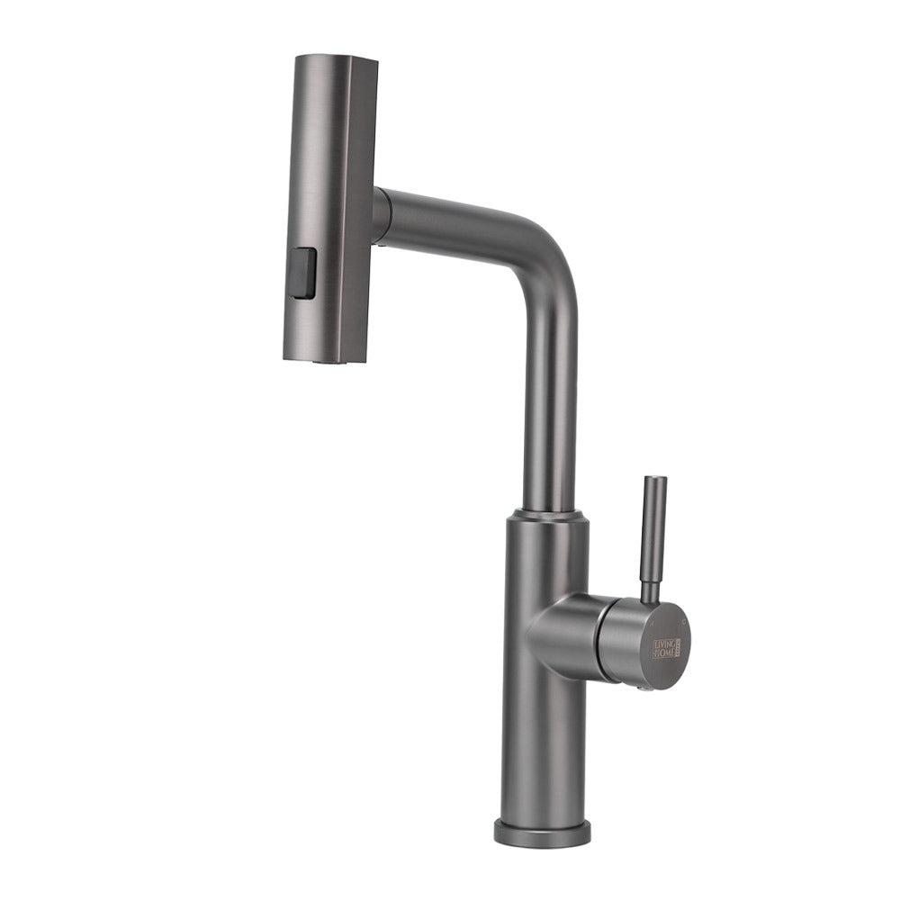 Rotable Pulldown Kitchen Mixer Tap,Grey