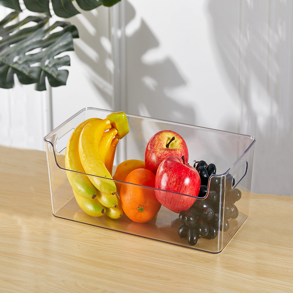 2Pcs Stackable Refrigerator Storage Organizers with Handles,5.5L