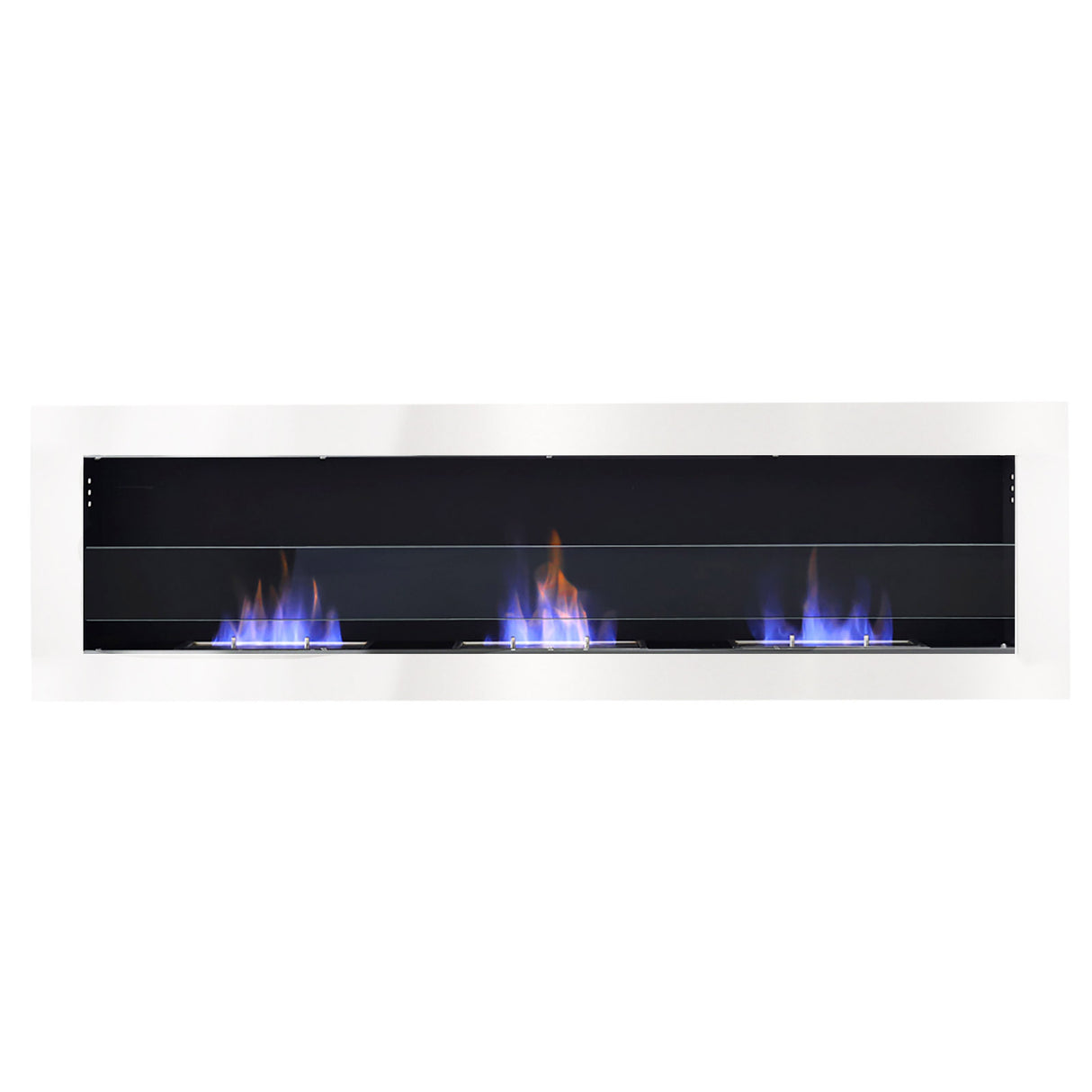 Indoor Wall Mounted Recessed Bio Ethanol Fireplace, 120CM White
