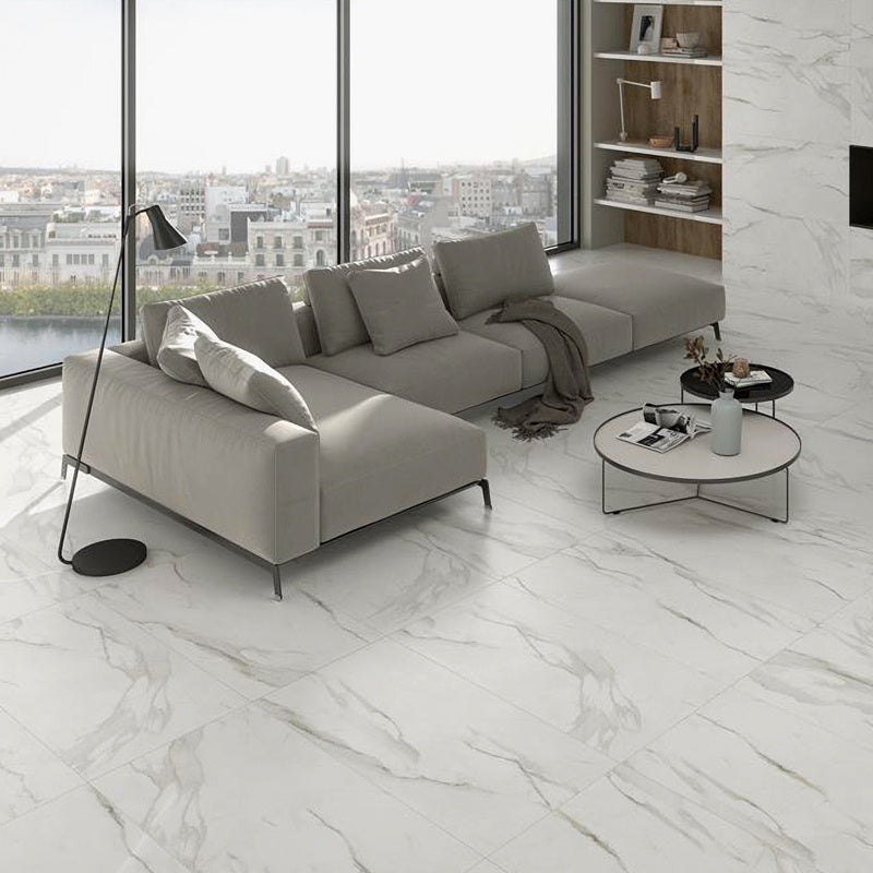 24Pcs Square Self Adhesive Stone Effect PVC Floor Tiles