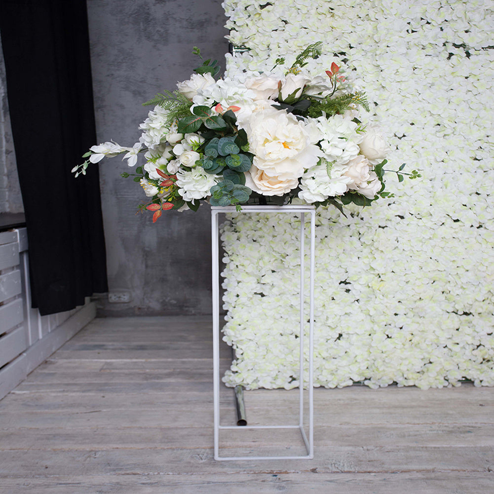 White Column Flower Stand for Wedding Decoration