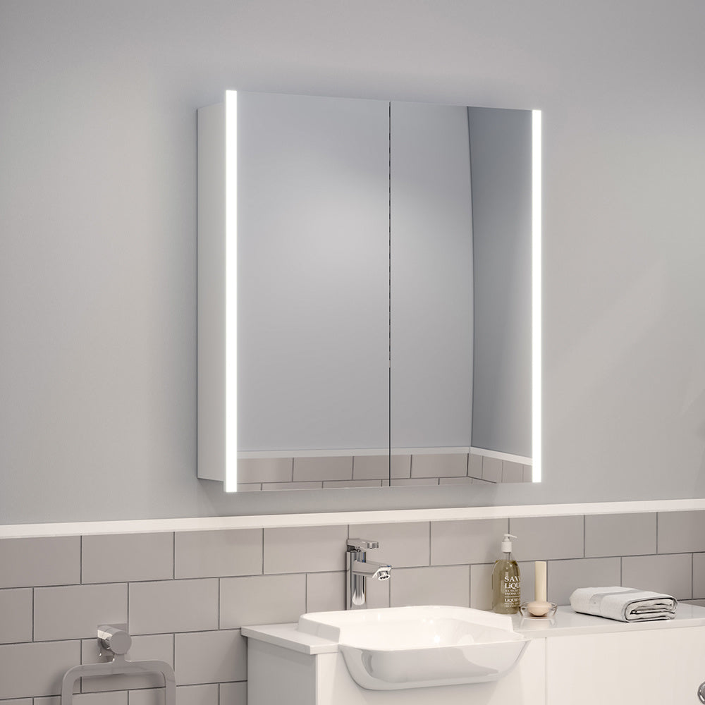Wall Mount Bathroom Mirror Cabinet with LED Lights