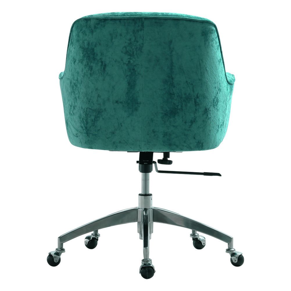 Ice Velvet Adjustable Swivel Office Chair, Light Green