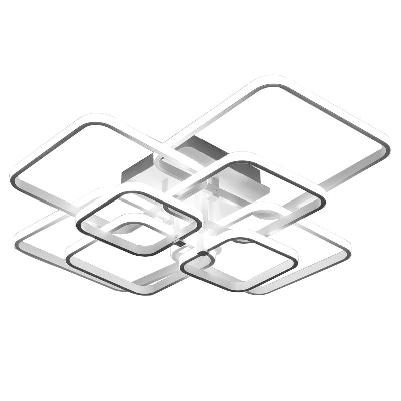 Square LED Ceiling Light Cool White Light, 8 Head