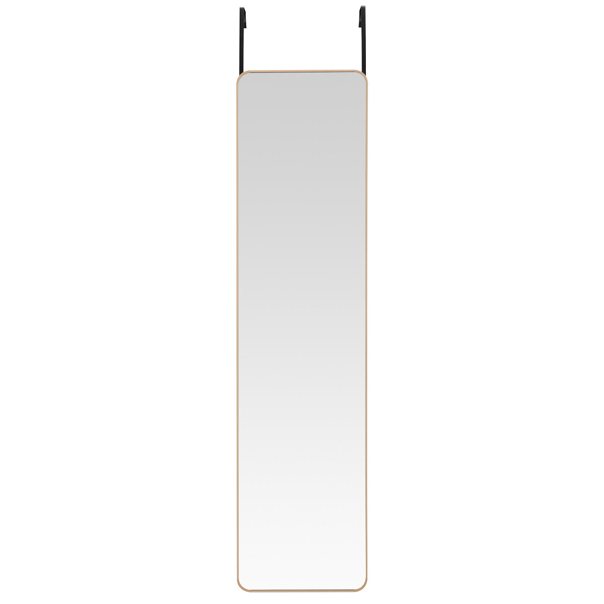 Full Length Mirror with Rounded Corners Door Hanging Gold Large Mirror