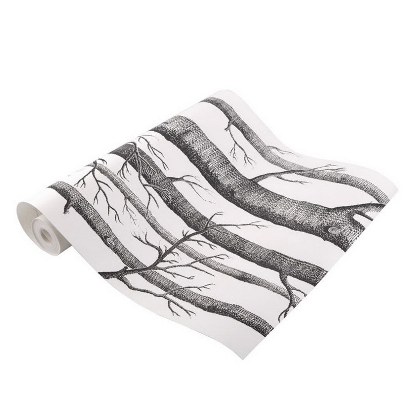 3D White Birch Tree Art Effect Wall Sticker 10M Wallpaper Roll DIY Home Decor