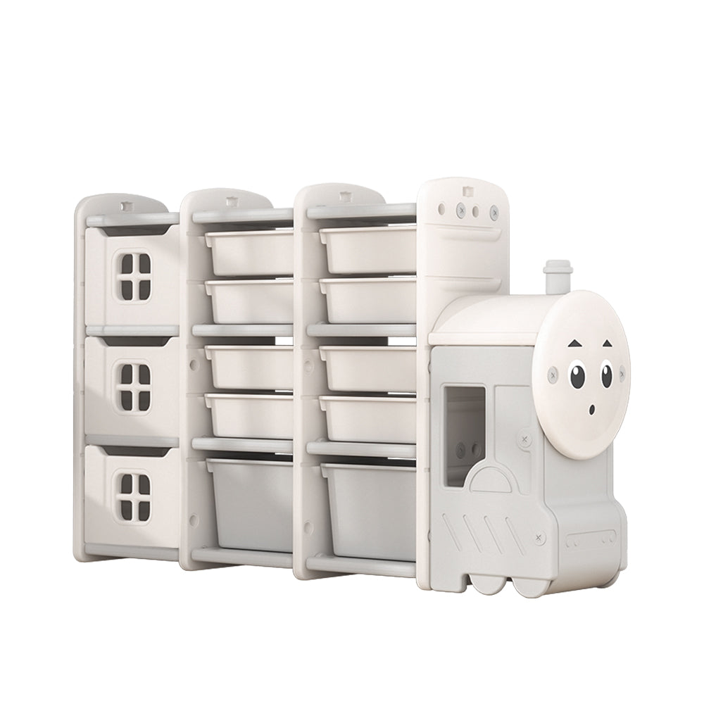 Kids Train Durable Storage Cabinet Multi Tier Drawers and Cabinets