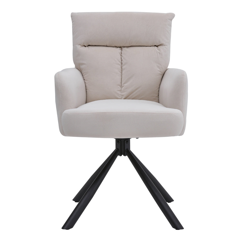 Modern Ergonomic Swivel Armchair Plush Upholstered Accent Chair