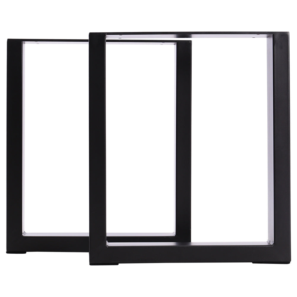 Set of 2 Metal Table Legs Frames Rectangular Steel Base Stands